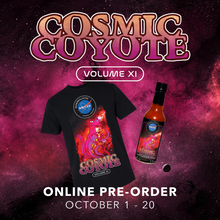 Load image into Gallery viewer, Cosmic Coyote Sauce+Shirt Pre-Order Package
